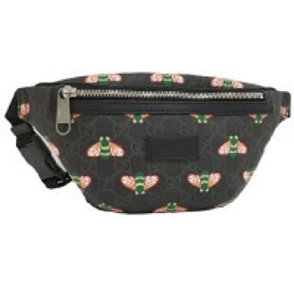 Gucci Waist Belt Crossbody Bag Body GG Supreme Black